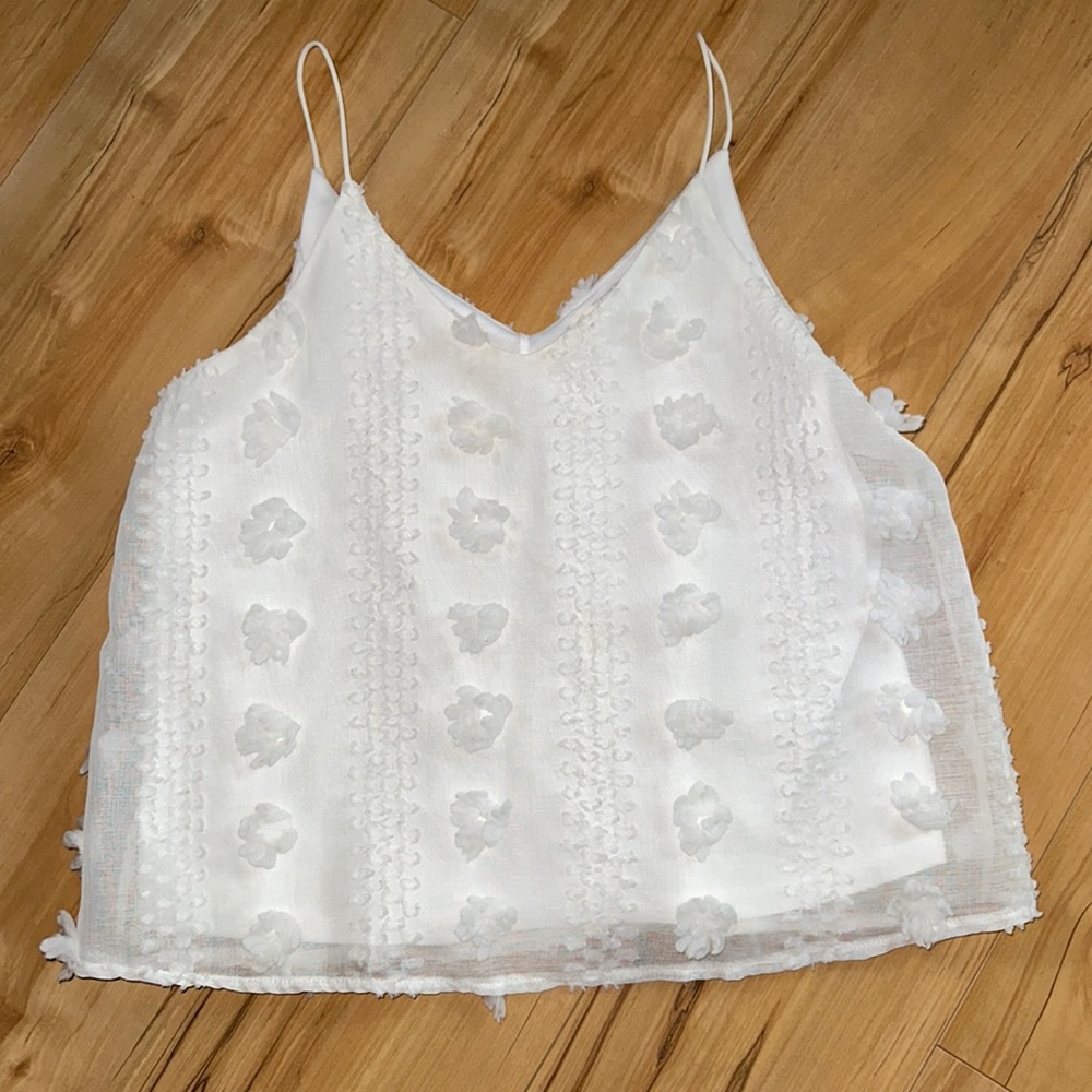 She + Sky White Tank Top